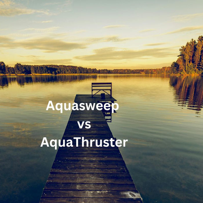 Empty Dock with some algae around it - Aquasweep vs Aqua Thruster