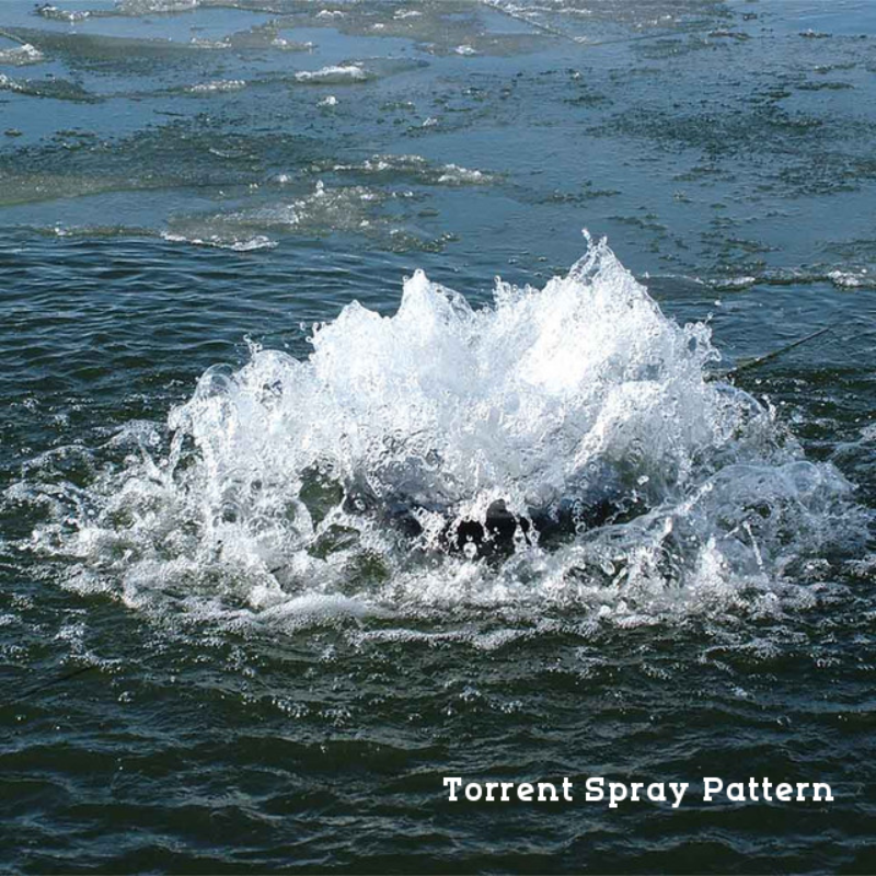 Aqua Control Evolution Series 1/2 HP Fountain Torrent Spray Pattern
