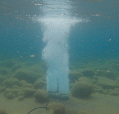 Kasco Robust-Aire™ Diffused Aeration System - Aerating Under the Water