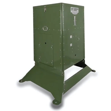 Outdoor Water Solutions S300 Fish Feeder - Showing the unit front left view - studio image