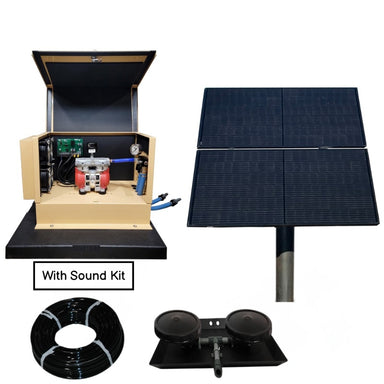 Outdoor Water Solutions TurboAir Solar Aeration System - TurboAir I with Sound Kit - Complete Package Shown