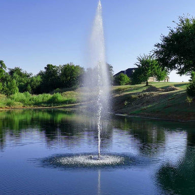 PondSelect Stainless Steel Pro Series Lake Fountain - Frothy Geyser Spray Pattern