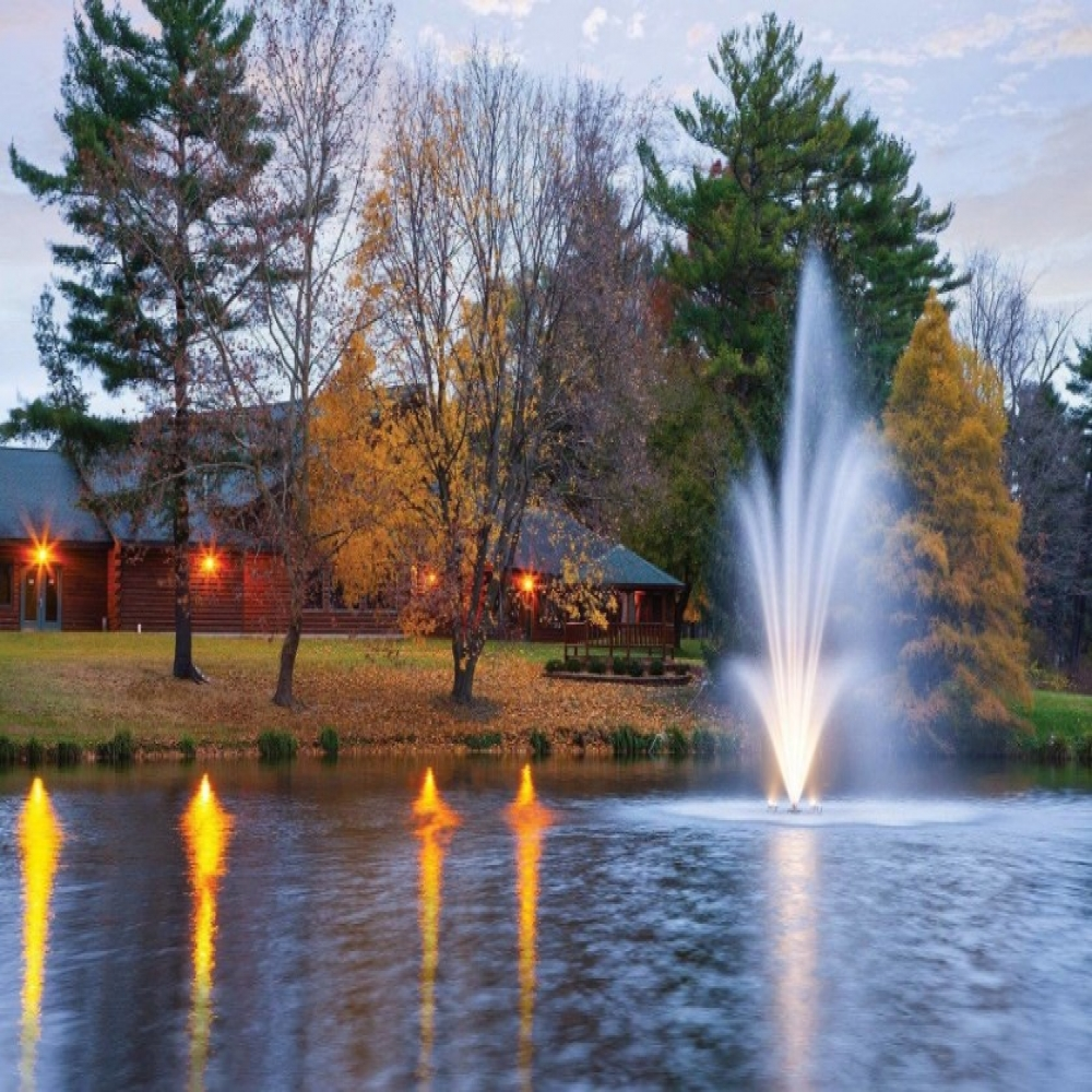 Scott Aerator Amherst Nozzle - On Water Spray Pattern Display with White Led Light