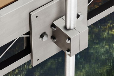 Scott Aerator Dock Truss Mount For Aquasweep & De-Icer Close-up View