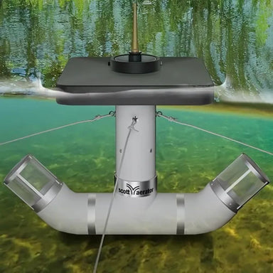 Scott Aerator Shallow Water Fountain Adapter - Full Unit view under water