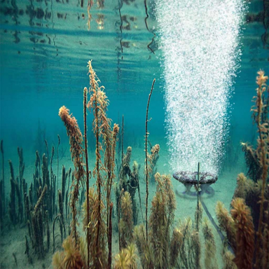 Scott Aerator Solar Sub-Surface Aeration System - Diffuser Under the Water Difffusing
