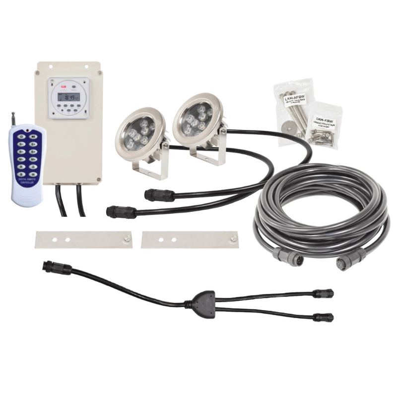 EasyPro Color Changing Fountain Light Kits - 2 Led Lights Full Set