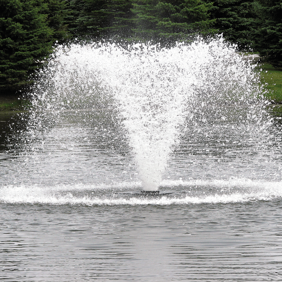 SCOTT AERATOR North Star Fountain Aerator - On Water Display Close-up View
