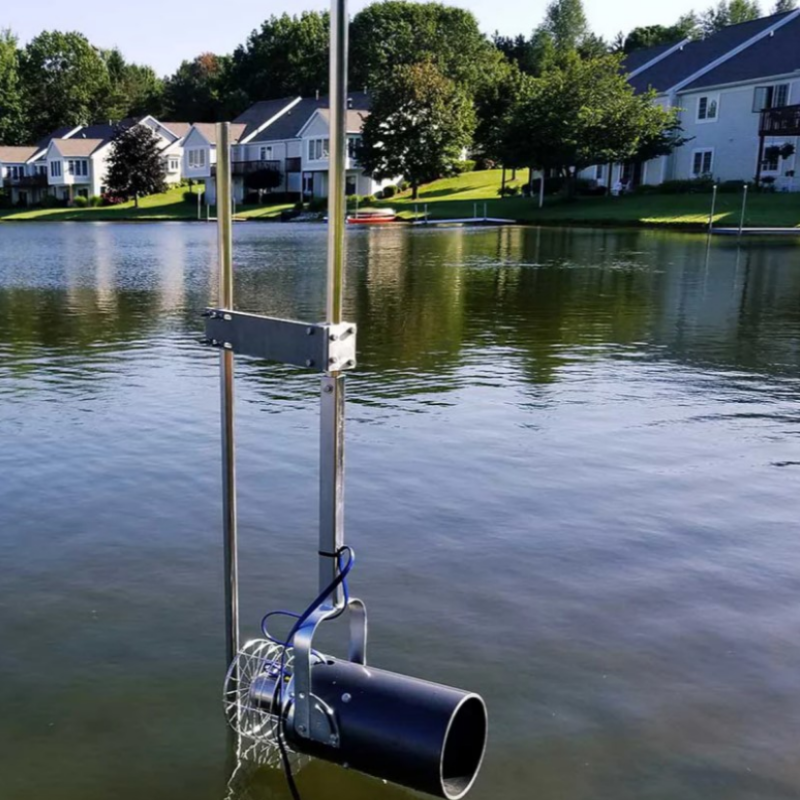 Scott Aerator Free Standing Post - On Water Mounted with Houses at the Background