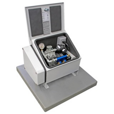 Vertex Air 1 XL2 Aeration System - Cabinet Compressor Internal View with Soundproof