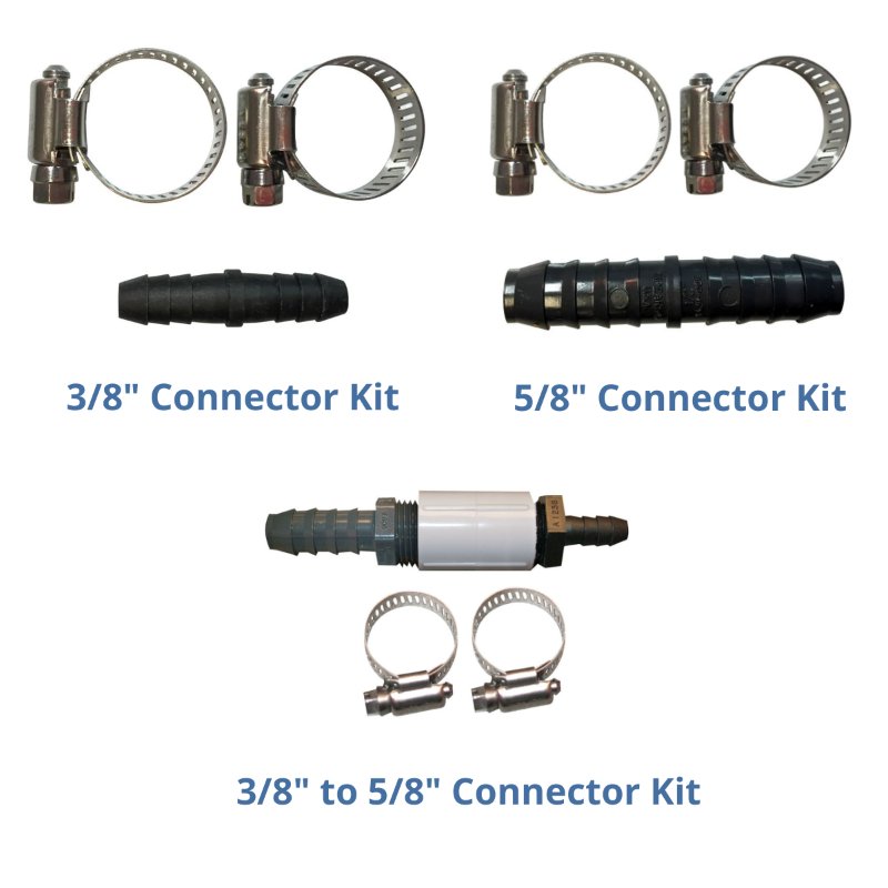 Airmax Airline Connector Kit - All sizes of the connector kit shown