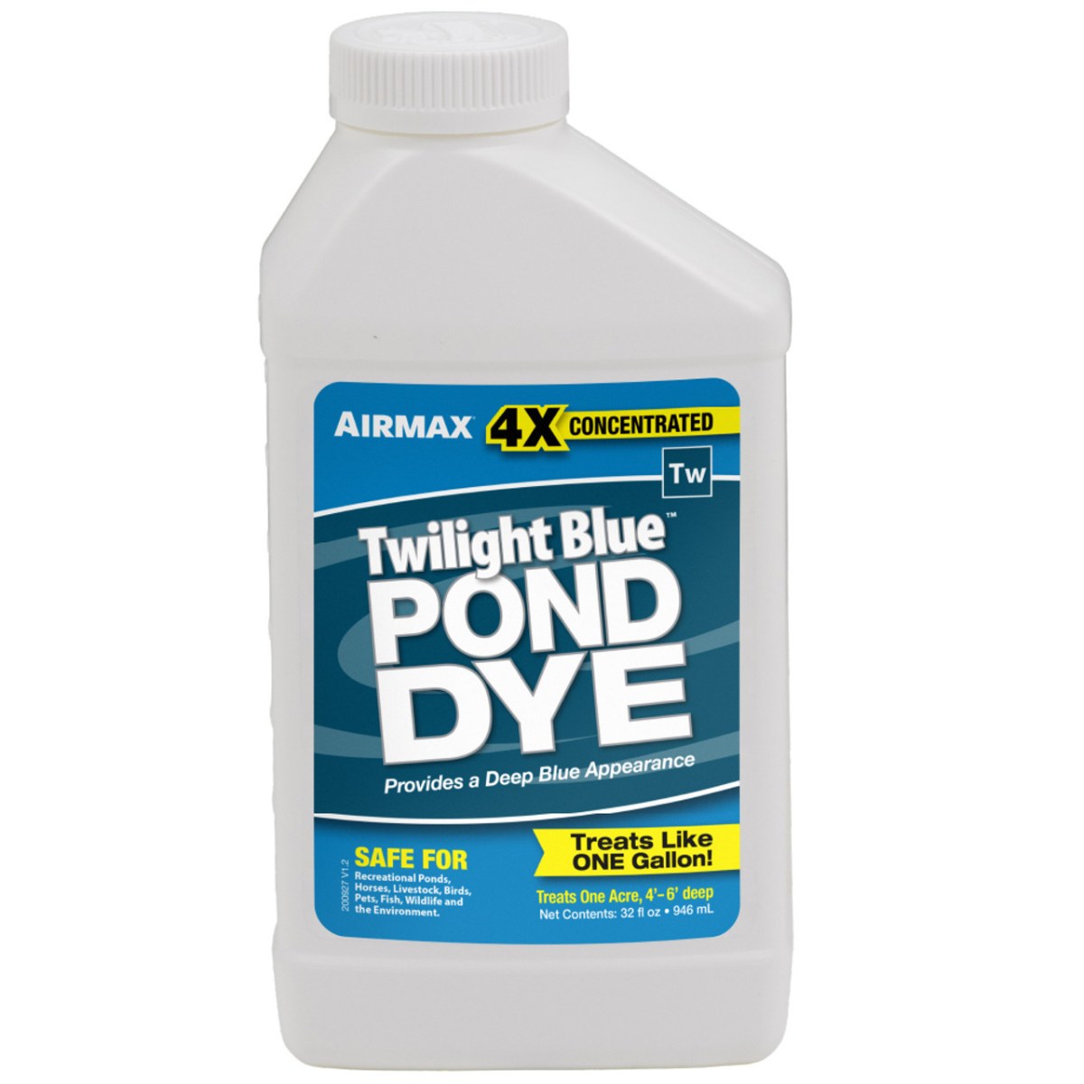 Airmax Blue Pond Dye for Ponds & Lakes - Twilight blue pond dye 1 Quart shown