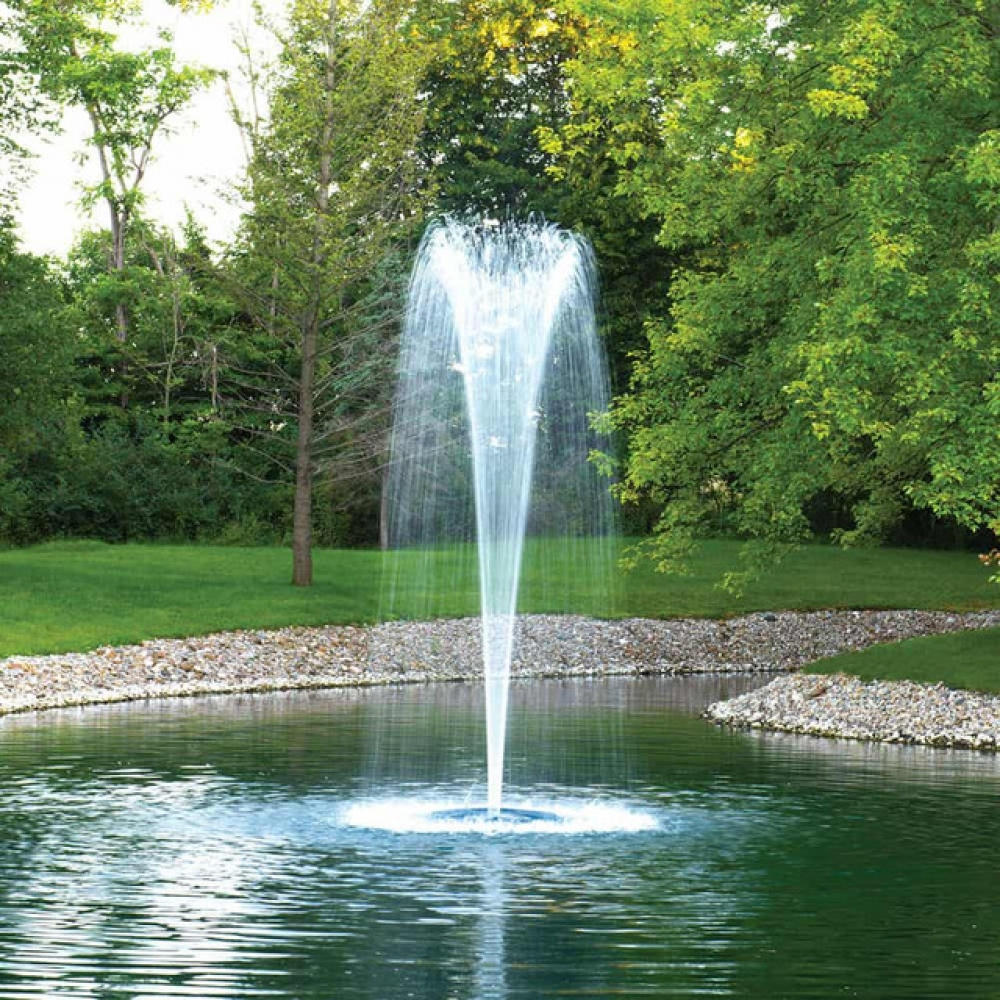 Airmax EcoSeries 1/2 HP Floating Fountain On Water with Trumpet Spray Nozzle