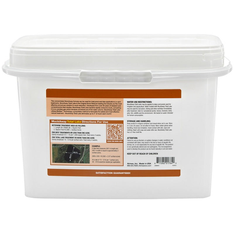 Airmax MuckAway Total Lake & Pond Muck Treatment - Back Label Shown