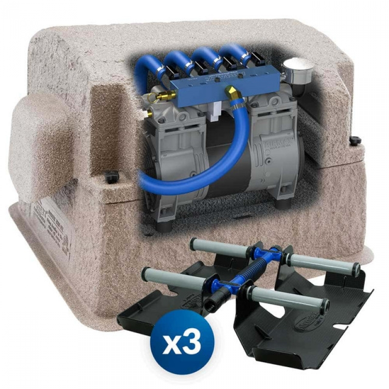 Airmax PondSeries Aeration System - PS40 3/4 HP Unit With 3 Diffusers No Weighted Airline