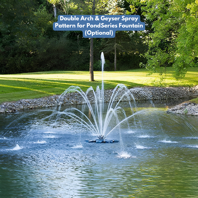 Airmax PondSeries Fountain Double Arch & Geyser Spray Fountain On Water Display (Optional)