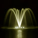Airmax PondSeries Single Arch Spray Pattern Fountain On Water Display with Yellow Led Light at Night