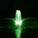 Airmax RGBW Color-Changing LED Light Set - On Fountain with Green Led Light at Night