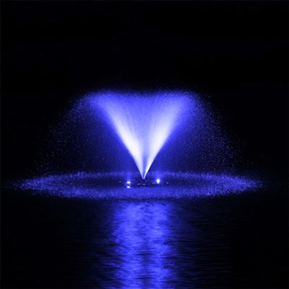 Airmax RGBW Color-Changing LED Light Set - On Fountain with Purple Led Light at Night
