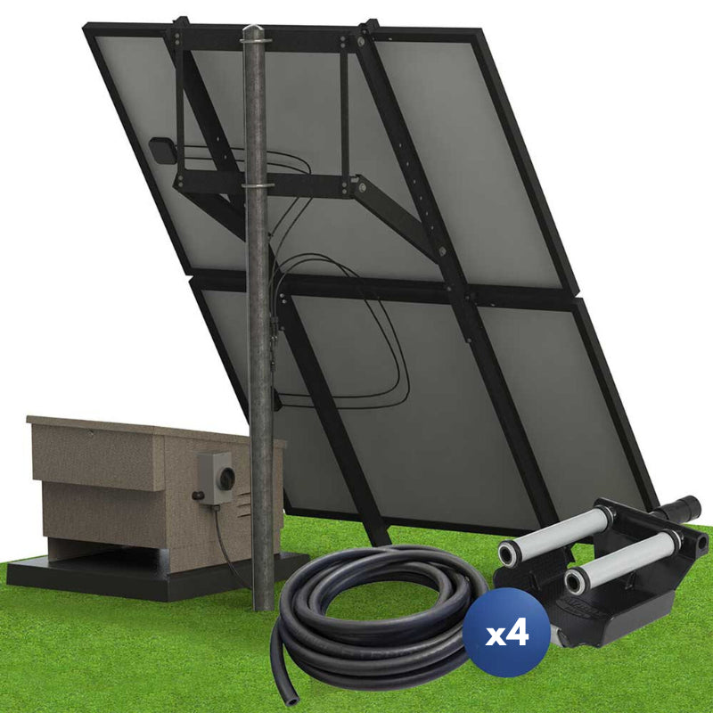 Airmax SolarSeries Aeration System Battery Backup - 4 Diffusers with 400' Airline