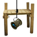 Airmax Weeds Away Circulator installed with a dock mount beneath a wooden dock