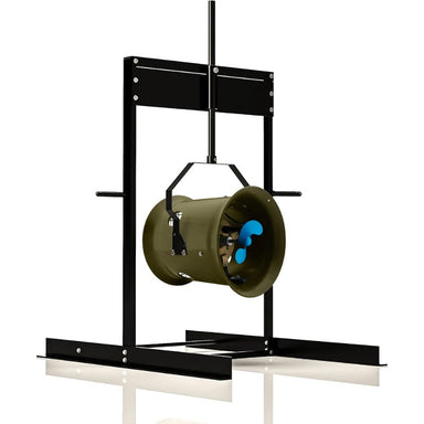 Airmax Weeds Away Circulator shown with the freestanding stand mount