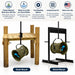Airmax Weeds Away showing dock mount and stand mount options with key product features
