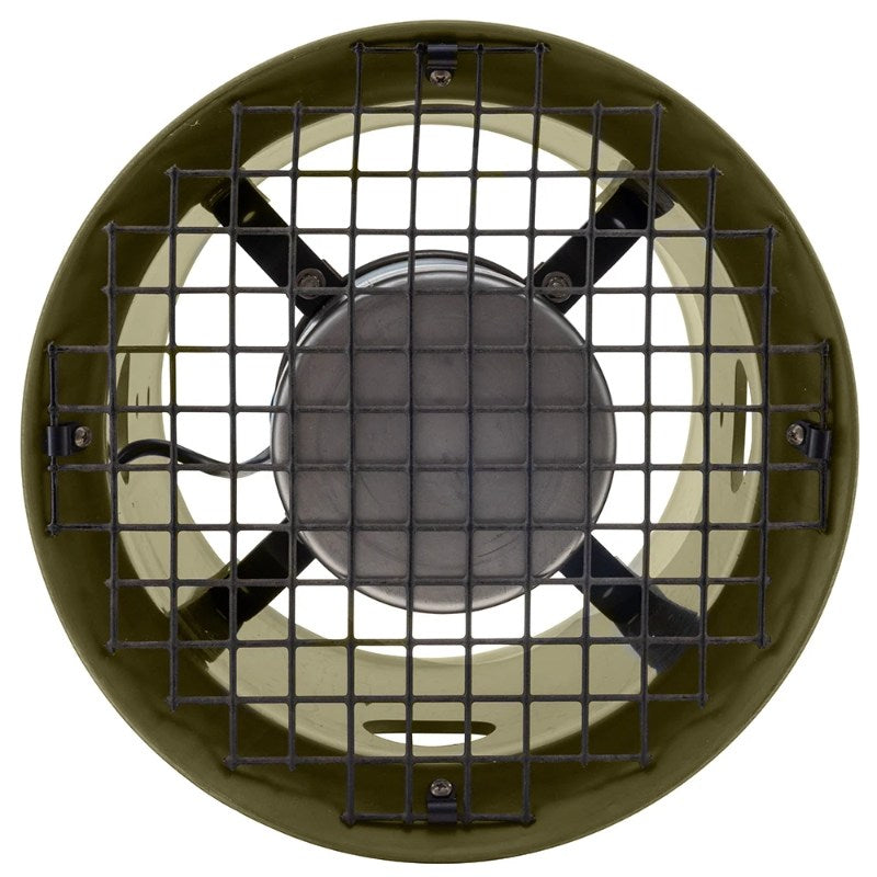 Airmax Weeds Away top view showing the motor, protective screen and internal propeller