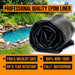 Anjon Lifeguard 45 Mil EPDM Pond Liner shown rolled beside a decorative pond with fish and wildlife-safe, non-toxic and waterproof features