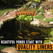 Anjon Lifeguard 45 Mil EPDM Pond Liner used beneath a landscaped koi pond with rocks, plants and a wooden bridge