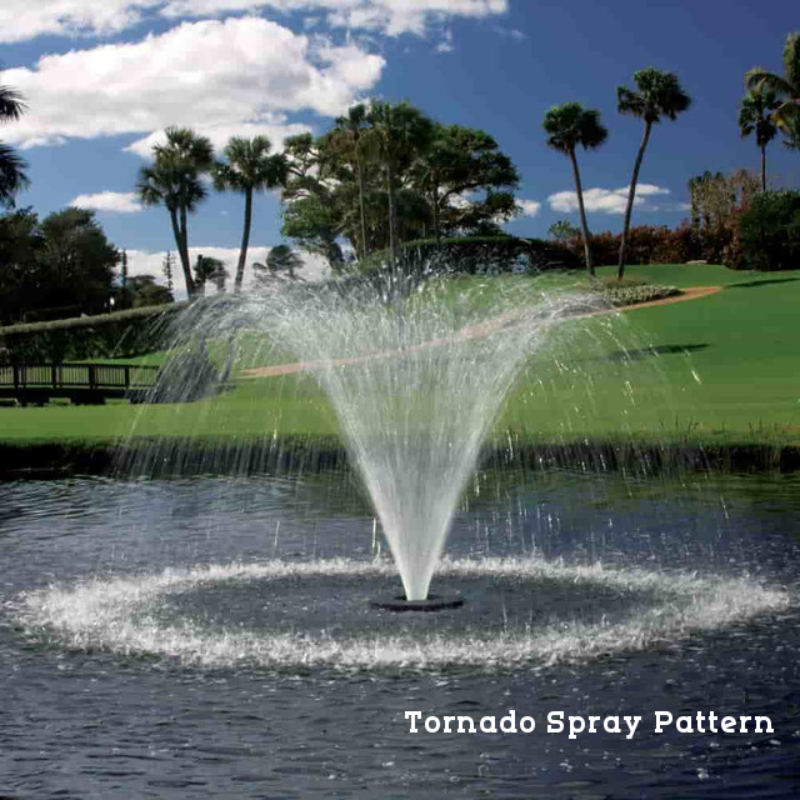 Aqua Control Evolution Series 1/2 HP Fountain Tornado Spray Pattern