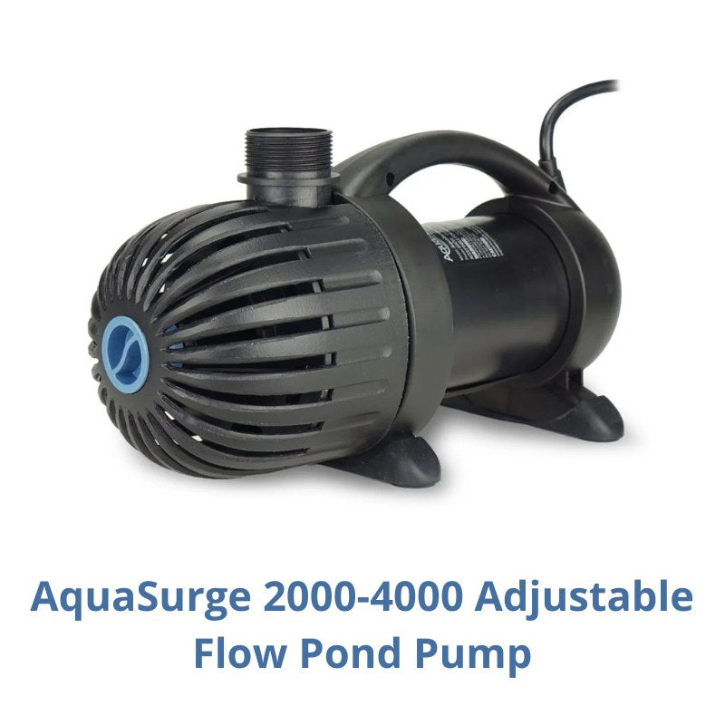 Aquascape 11′x16′ Medium Pond Kit - AquaSurge 2000-4000 Adjustable Flow Pond Pump Studio Image