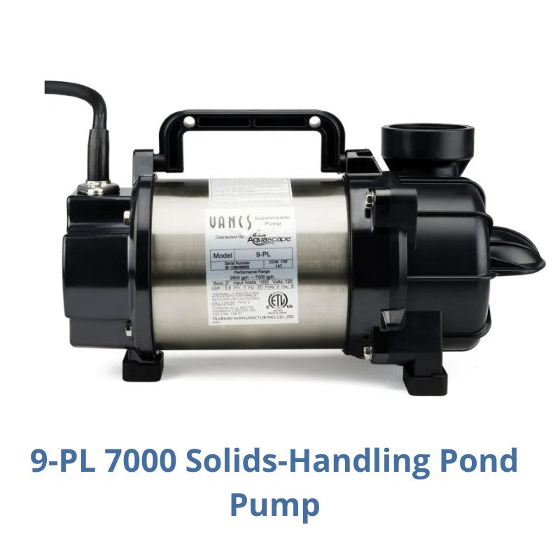 Aquascape 21′x26′ Large Pond Kit - 9-PL 7000 Solids-Handling Pond Pump Studio Image