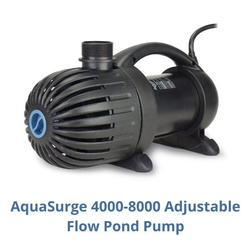 Aquascape 21′x26′ Large Pond Kit - AquaSurge 4000-8000 Adjustable Flow Pond Pump Studio Image