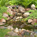 Aquascape 8'x11' Small Pond Kit - Small natural pond with rocks and water features surrounded by greenery