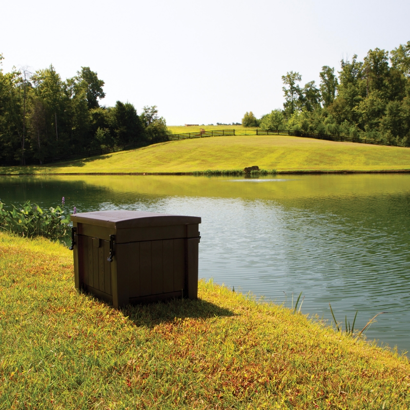 Atlantic Deep Water Aeration System - Aeration Cabinet Beside Pond