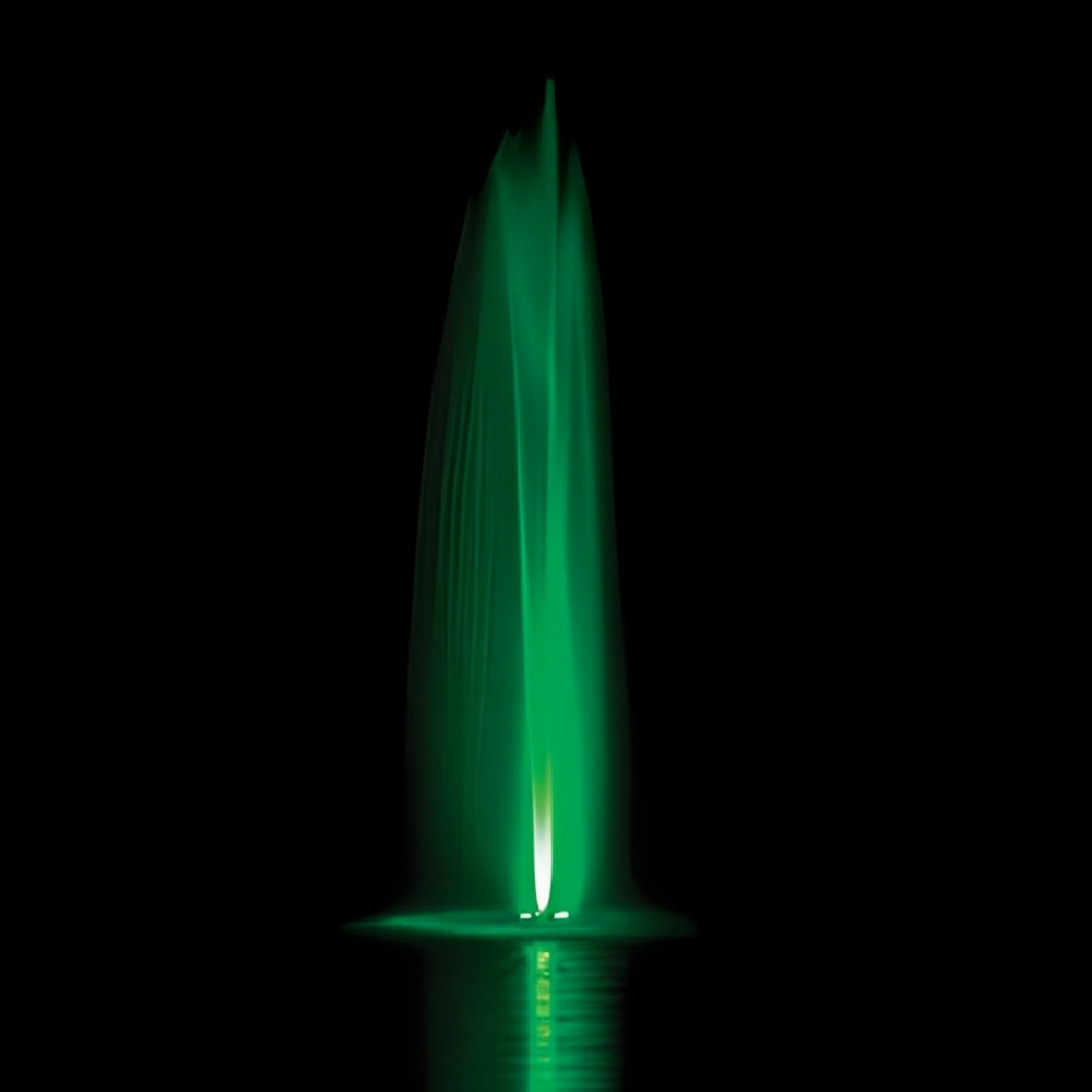 Bearon Aquatics Hermes Nozzle - Spray Pattern with Led Light Display at Night