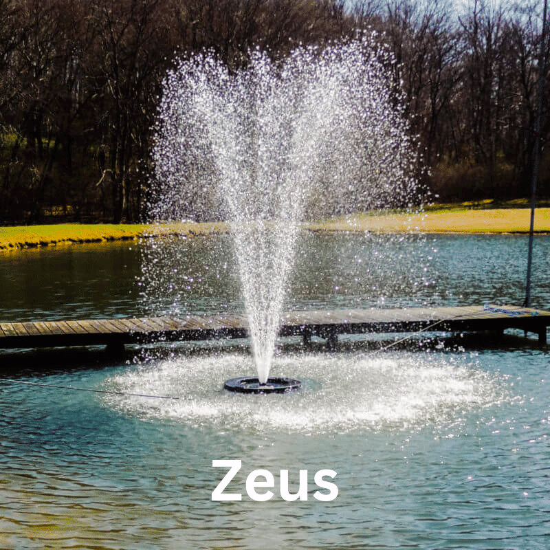 Bearon Aquatics Olympus Fountain - Zeus spray pattern details on display