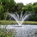 Bearon Aquatics Orion Nozzle Spray Display On Water with Trees at the Background