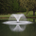 Bearon Aquatics Power House Aerating Fountain - On Water Display Showing Trees at the Background