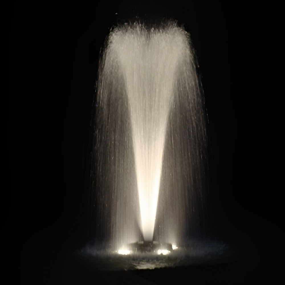 Bearon Aquatics Zeus Fountain On Water Display at Night with Led Light