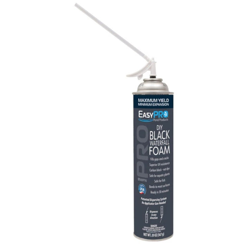 Can of EasyPro DIY Black Waterfall Foam on a white background