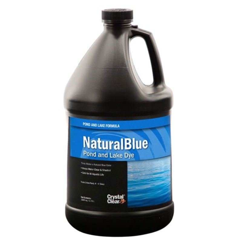 CrystalClear Blue Pond Dye for Ponds & Lakes - Natural Blue Pond Dye 1 Gallon Shown