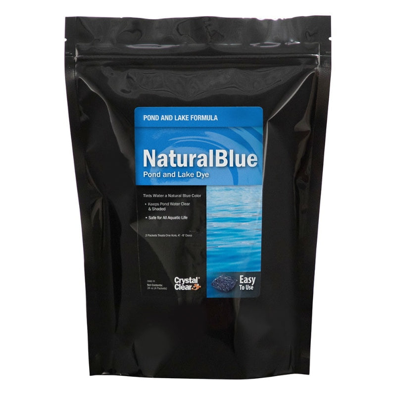 CrystalClear NaturalBlue Pond Dye Packets - Packaging of the Packets Shown