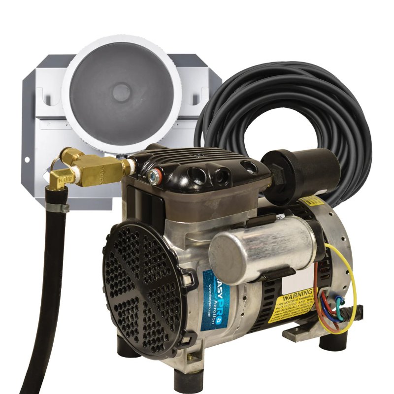 EasyPro 1/4 HP Rocking Piston Aeration System PA34 compressor with tubing and diffuser