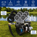 EasyPro 3/4 HP Rocking Piston Aeration System PA83 pond aerator with product feature callouts
