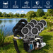 EasyPro 3/4 HP Rocking Piston Aeration System PA86 pond aerator with tubing and diffusers by a pond
