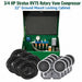 EasyPro 3/4 HP Rotary Vane Aeration System PA75 with RV75 rotary vane compressor, locking cabinet, diffusers, and tubing
