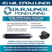 EasyPro DuraLiner 45 Mil EPDM Pond Liner | By the Roll - Product Details and Options Shown