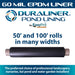 EasyPro DuraLiner 60 Mil EPDM Pond Liner | By the Roll - Available in 50 and 100 inches rolls in many widths